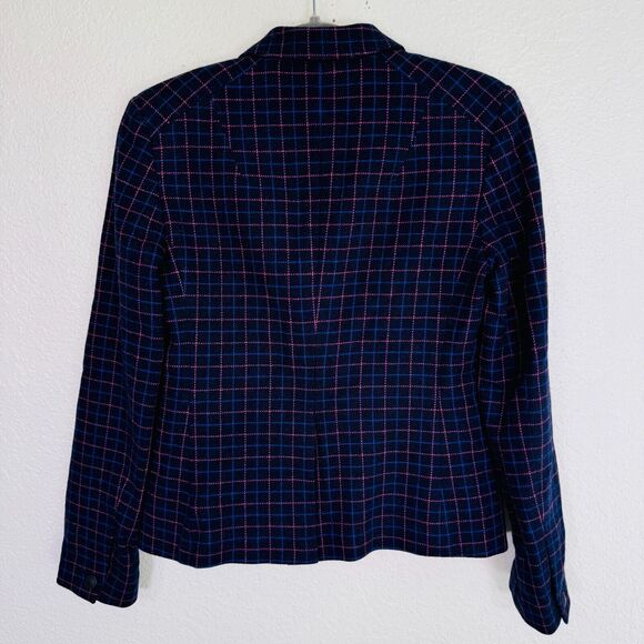 Rag & Bone Blazer Womens size 0 Nancie Wool Blend Plaid Jacket Career Academia - Picture 2 of 11